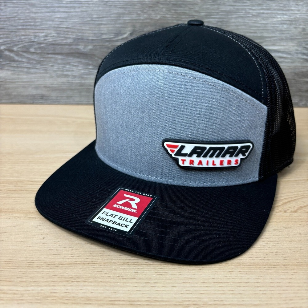 Lamar Trailers Hat Cap Snapback Gray Panel One Size Adjustable